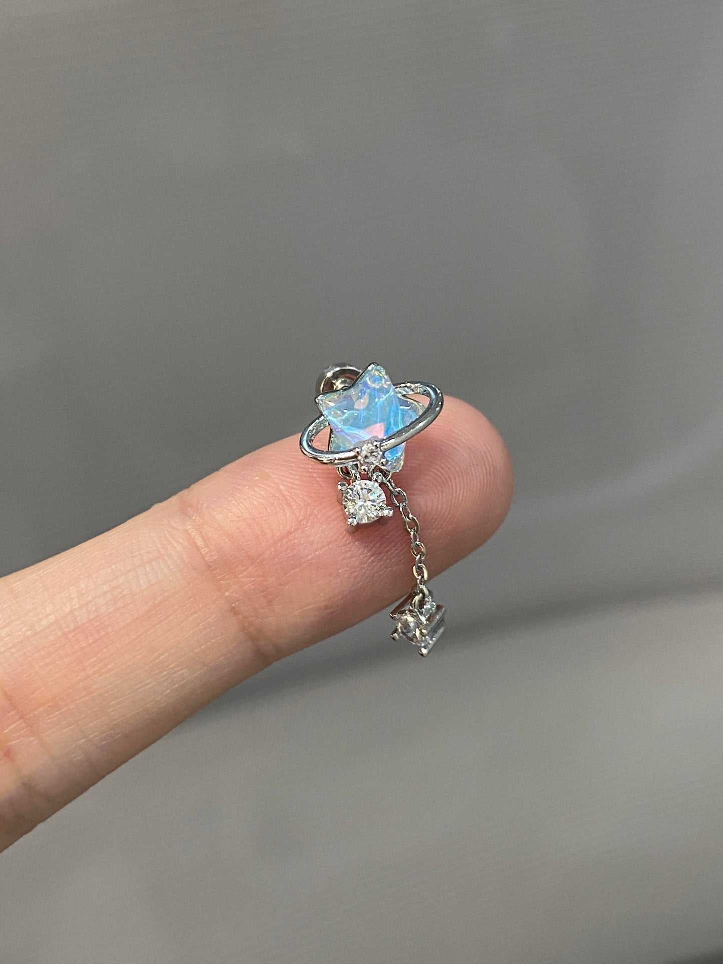 Sapphire Star Helix Earrings