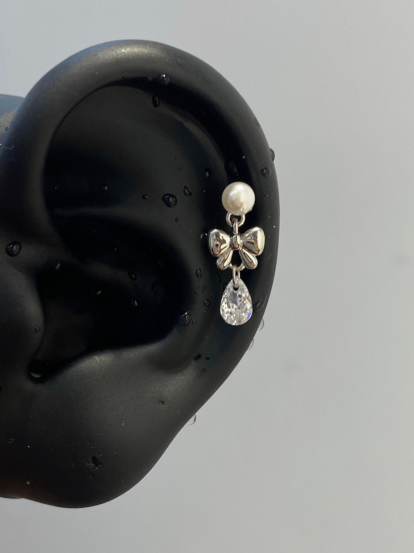Pearl Teardrop Helix Earrings