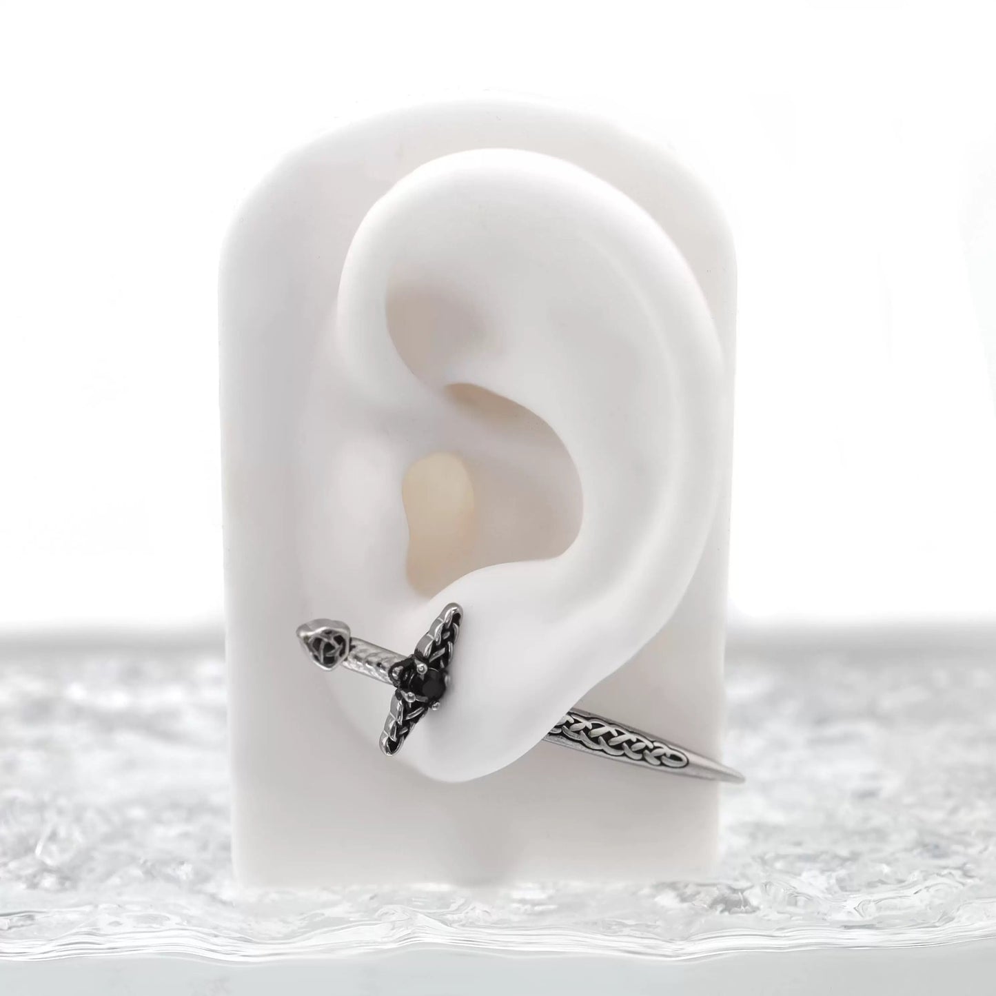 Excalibur Vertical Helix Earrings