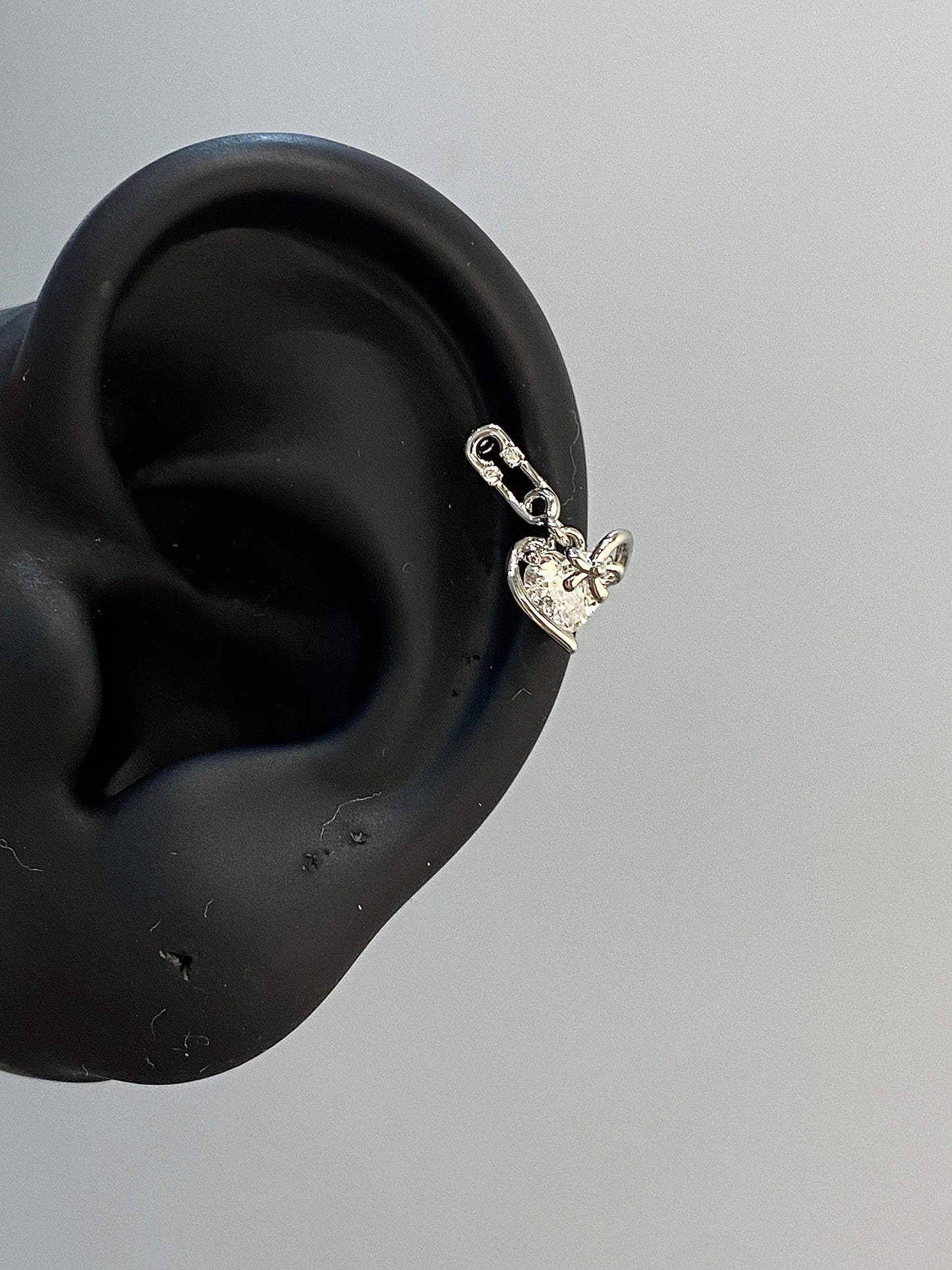 Heart Pin Helix Earrings