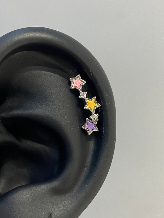 Candy Stars Helix Earrings