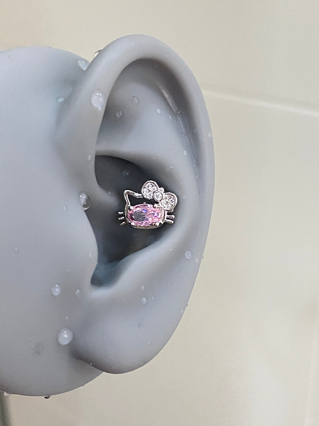 Rosa Kitty Helix Earrings