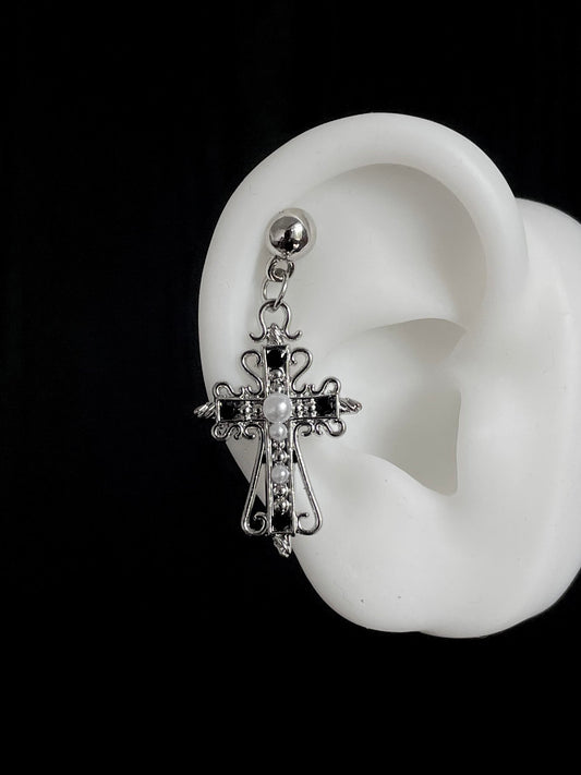 Creed Cross Helix Earrings