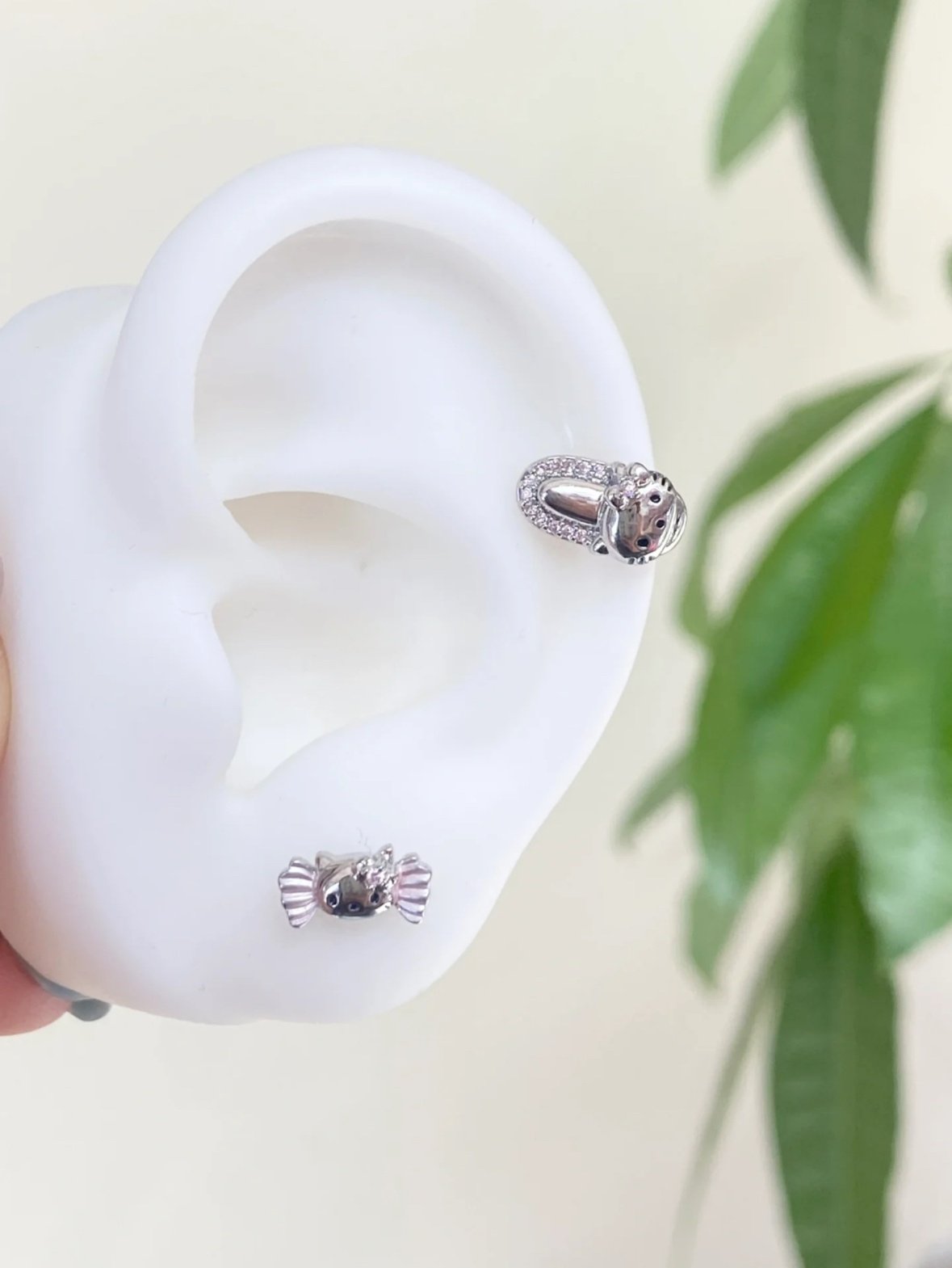 Kitty Slipper Helix Earrings