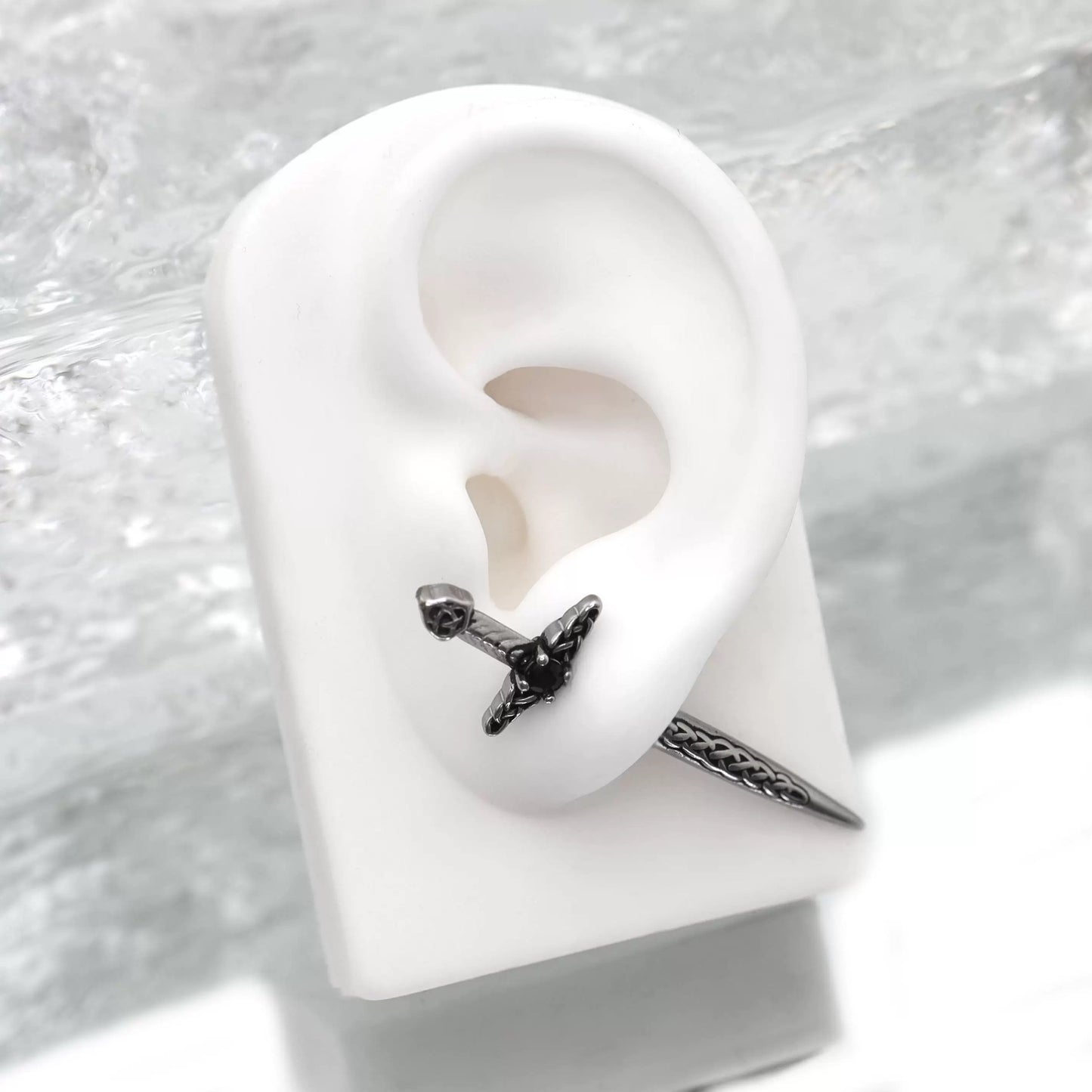 Excalibur Vertical Helix Earrings