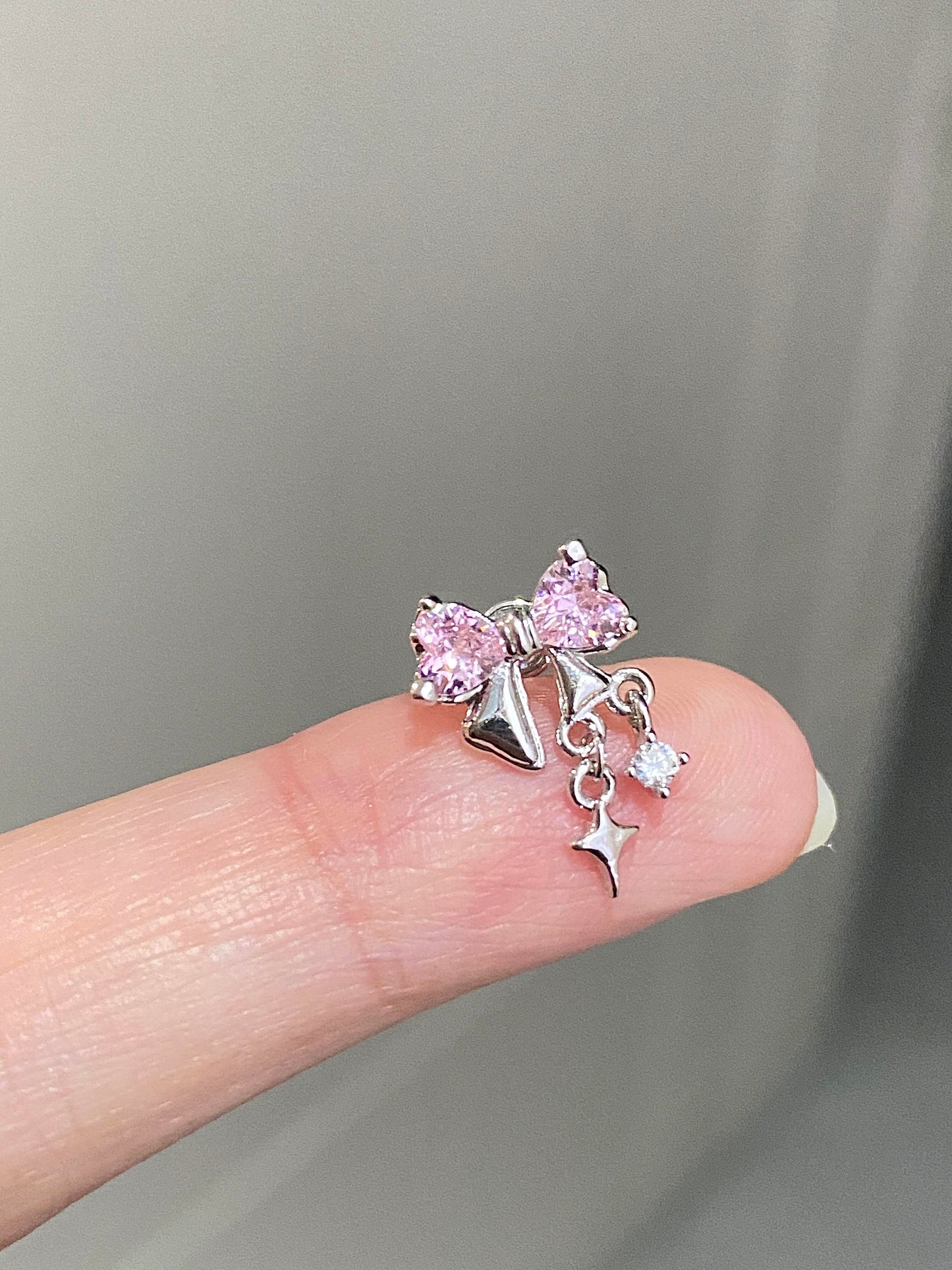 Petal Bow Helix Earrings