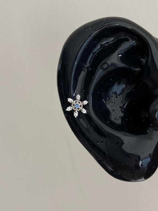 Icy Bloom Helix Earrings