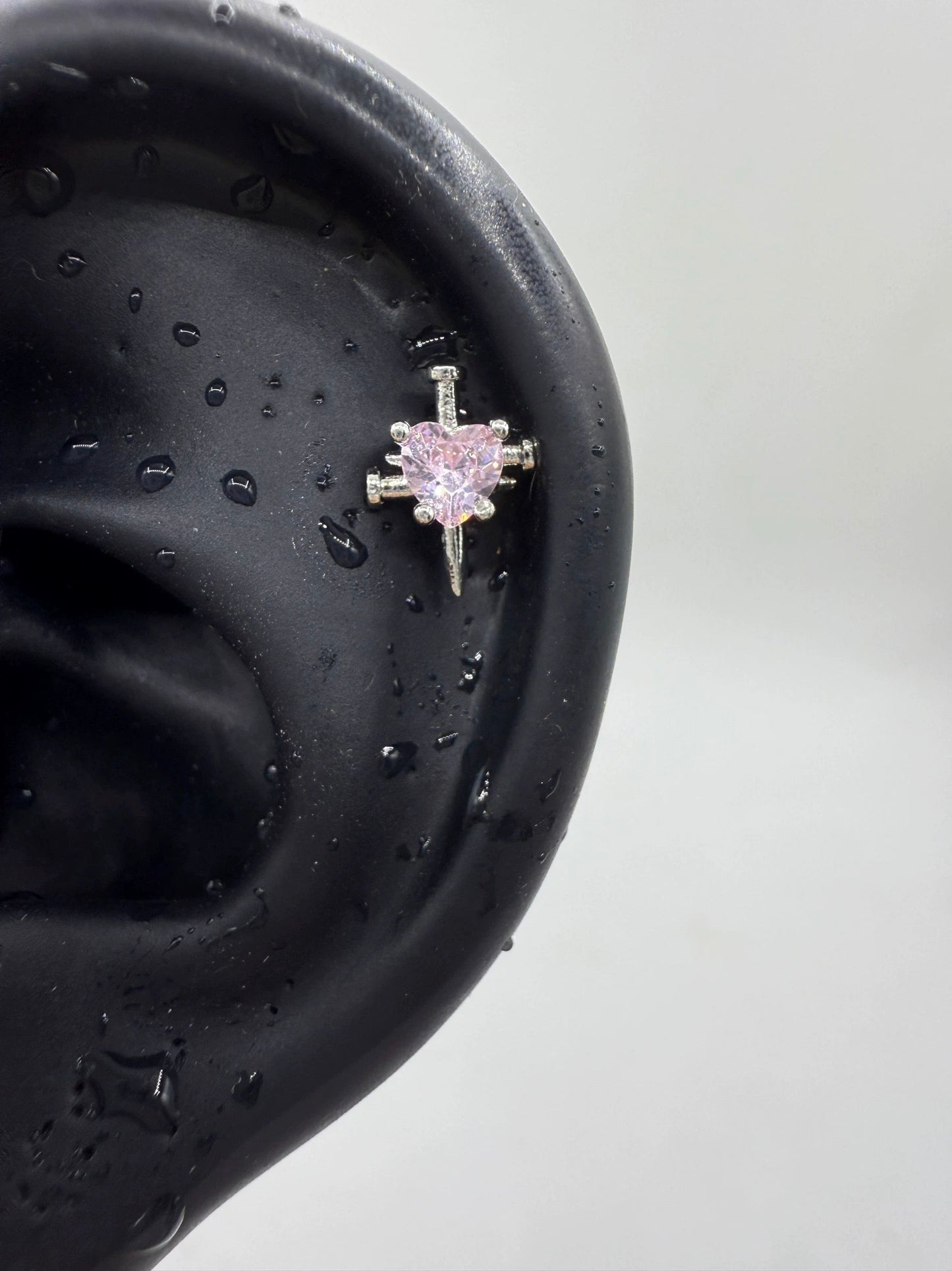 Heart Daggers Helix Earrings