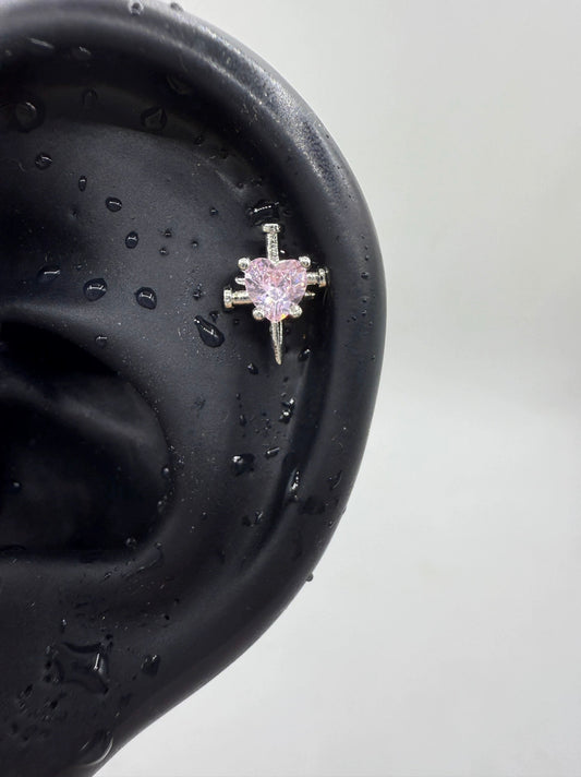 Heart Daggers Helix Earrings