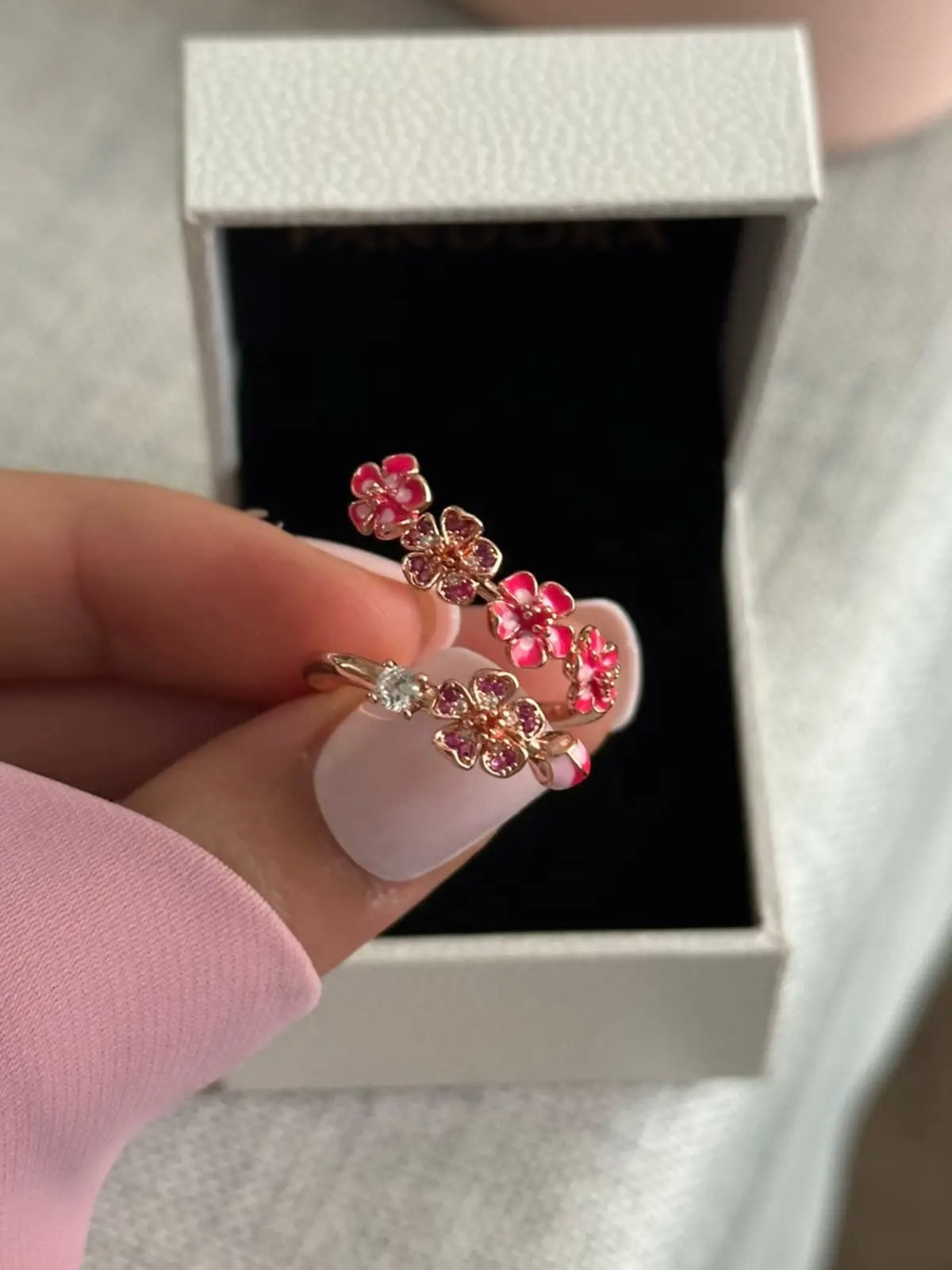 Sakura blossom ring