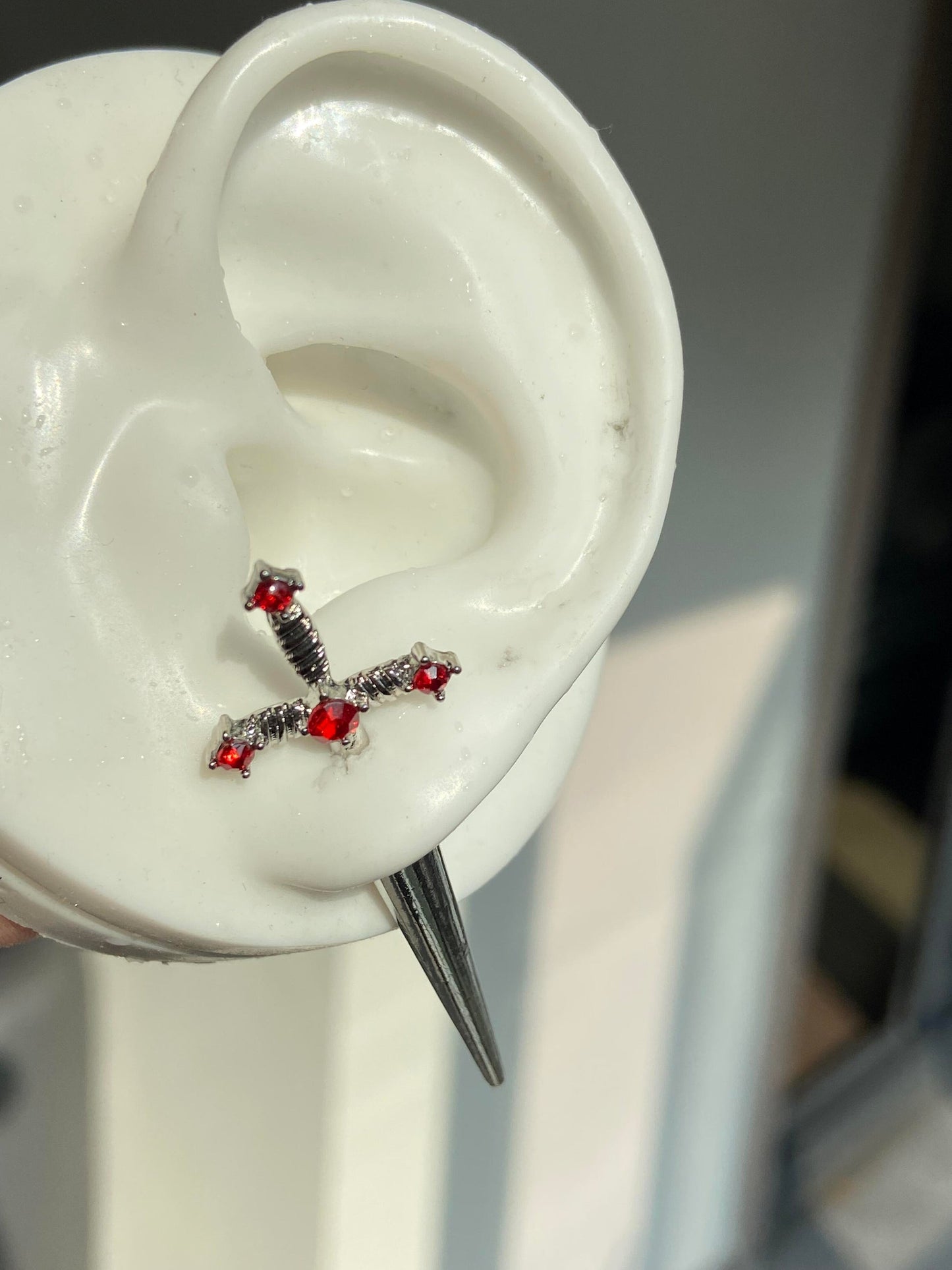 Crimson Blade Earrings
