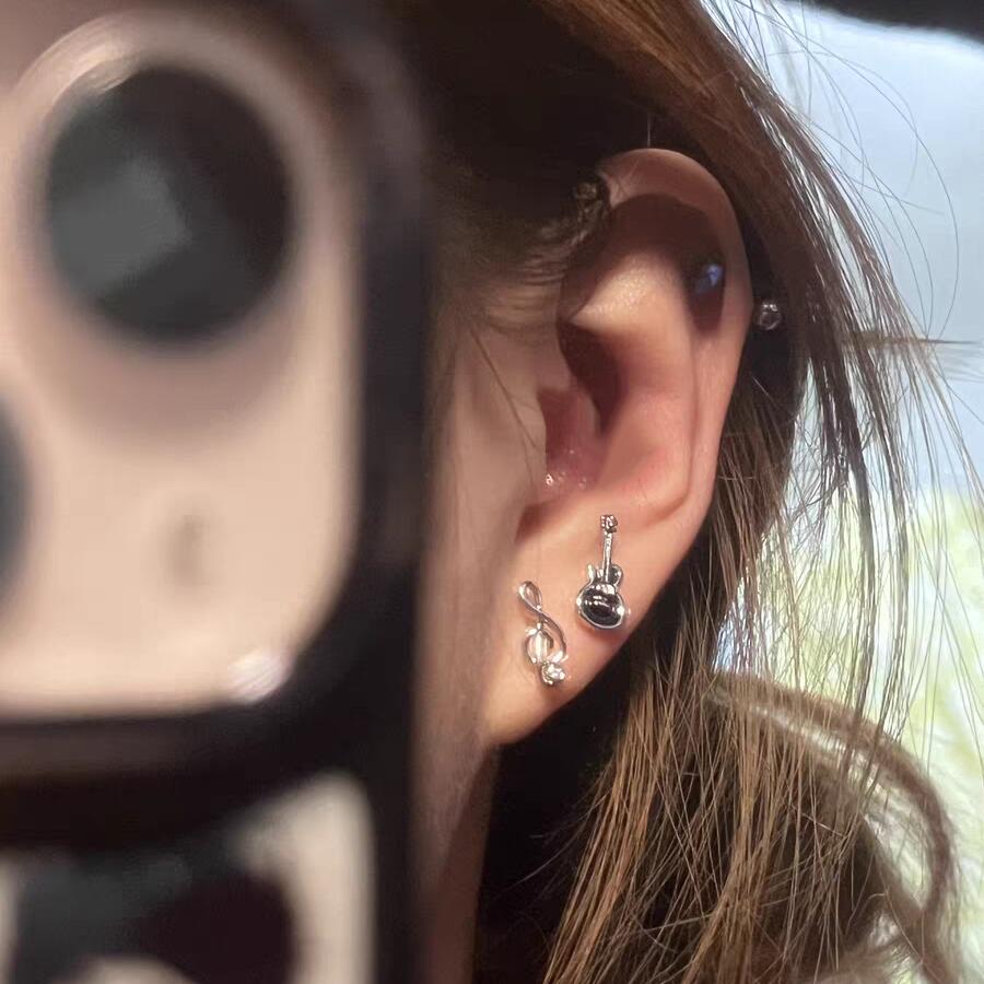 Guitar & Treble Helix Earrings