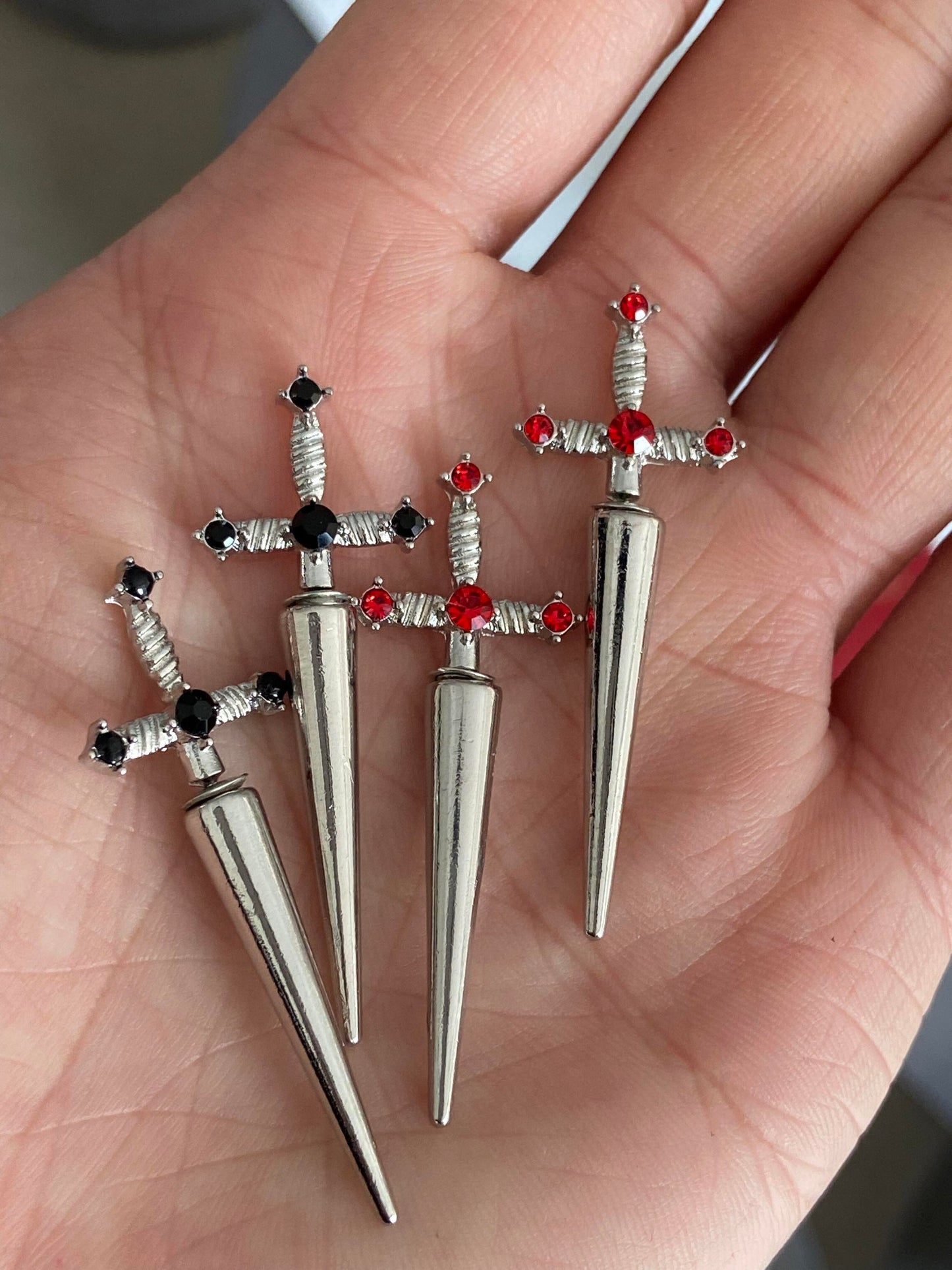 Crimson Blade Earrings