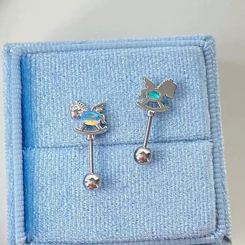 Rocking Horse Vertical Helix Earrings