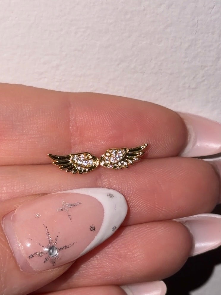 Gold Angel Wings Earrings