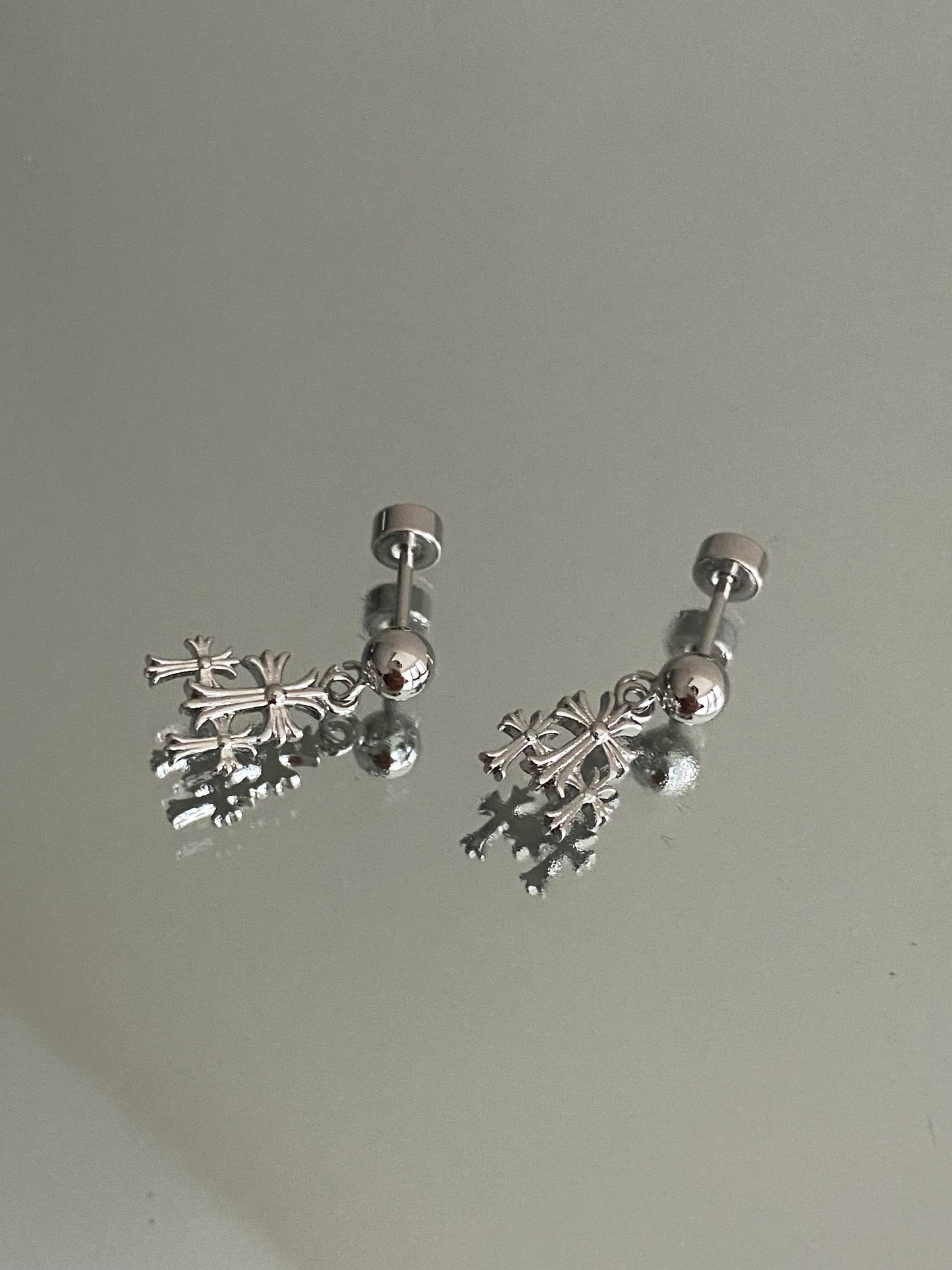 Triple Cross Helix Earrings