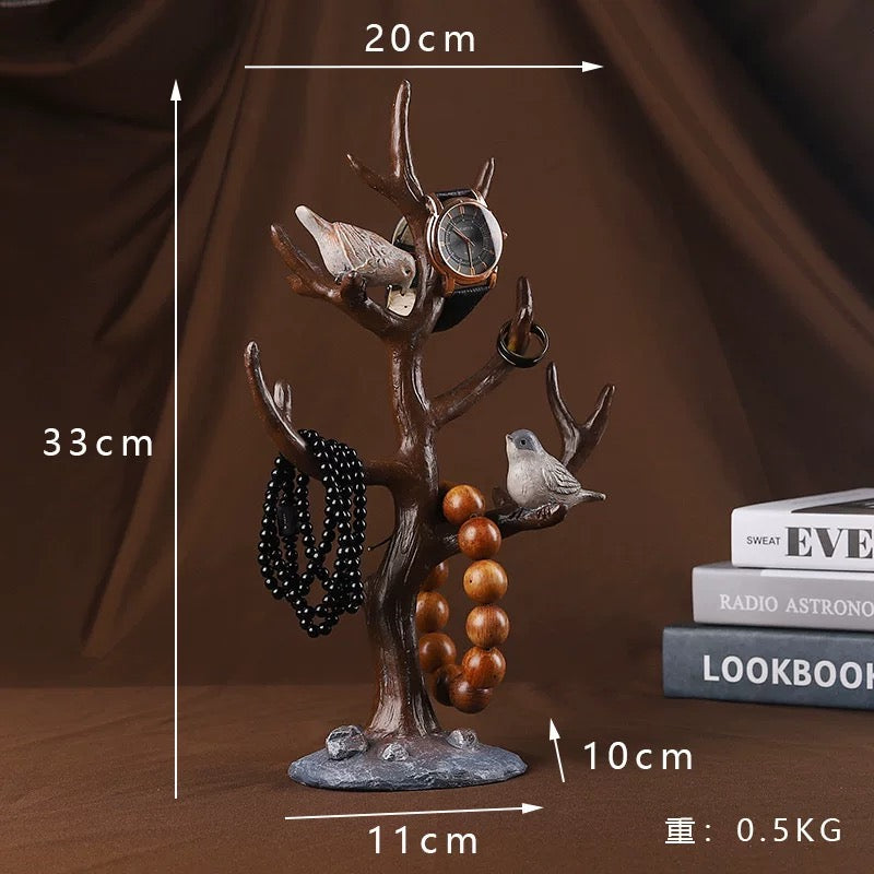 Walnut Branch Tree Jewellery Stand