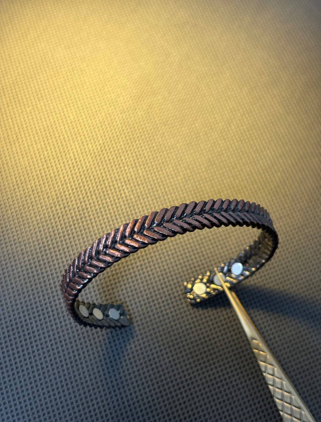 Antique Braided Bronze Wellness Bangle