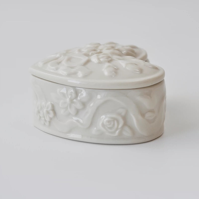 Laceflower Heart Jewelry Box