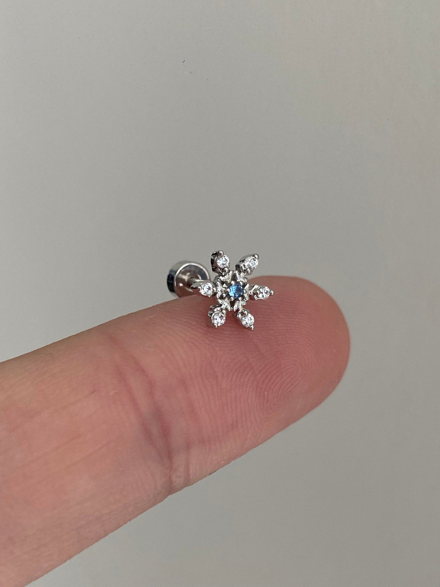 Icy Bloom Helix Earrings