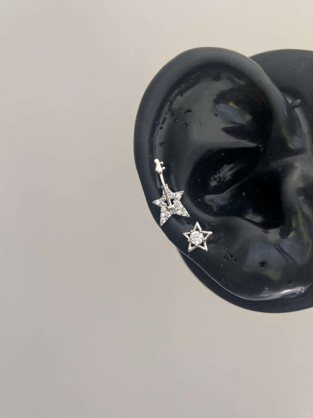 Star Guitar Helix Earrings