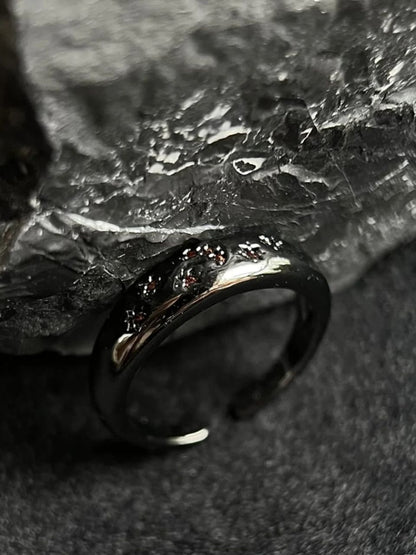Black Celestial Open Cuff Ring
