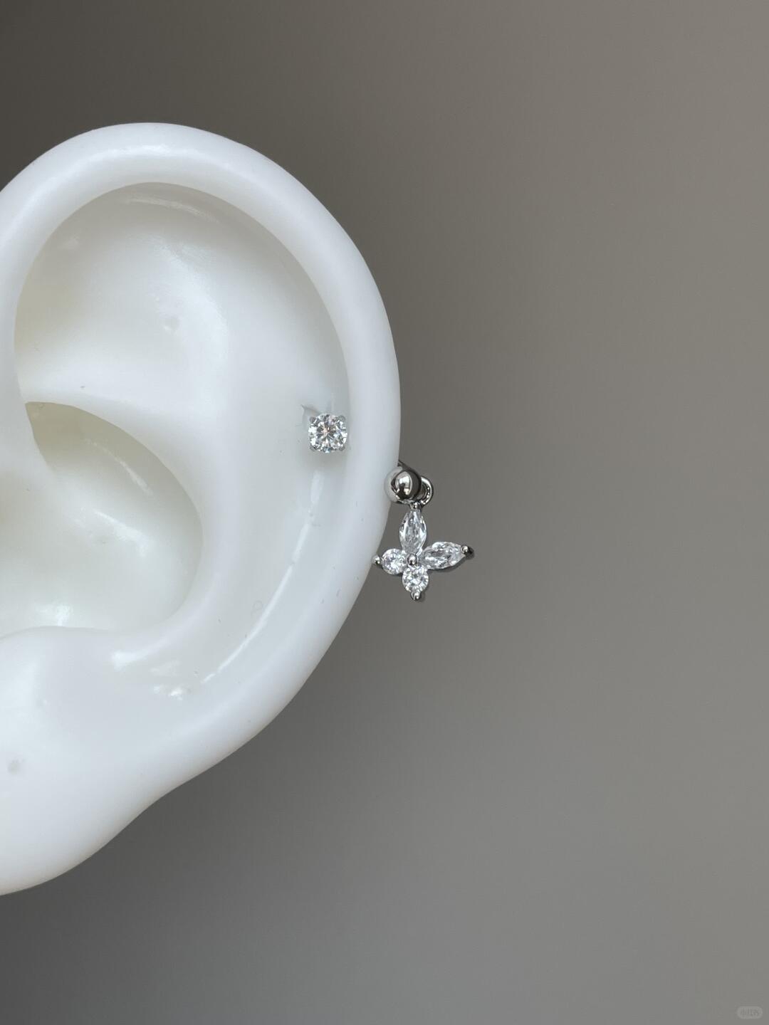 Butterfly Kiss Drop Helix Earrings