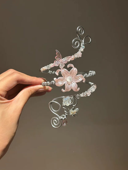 Pink Petalspell Arm Cuffs