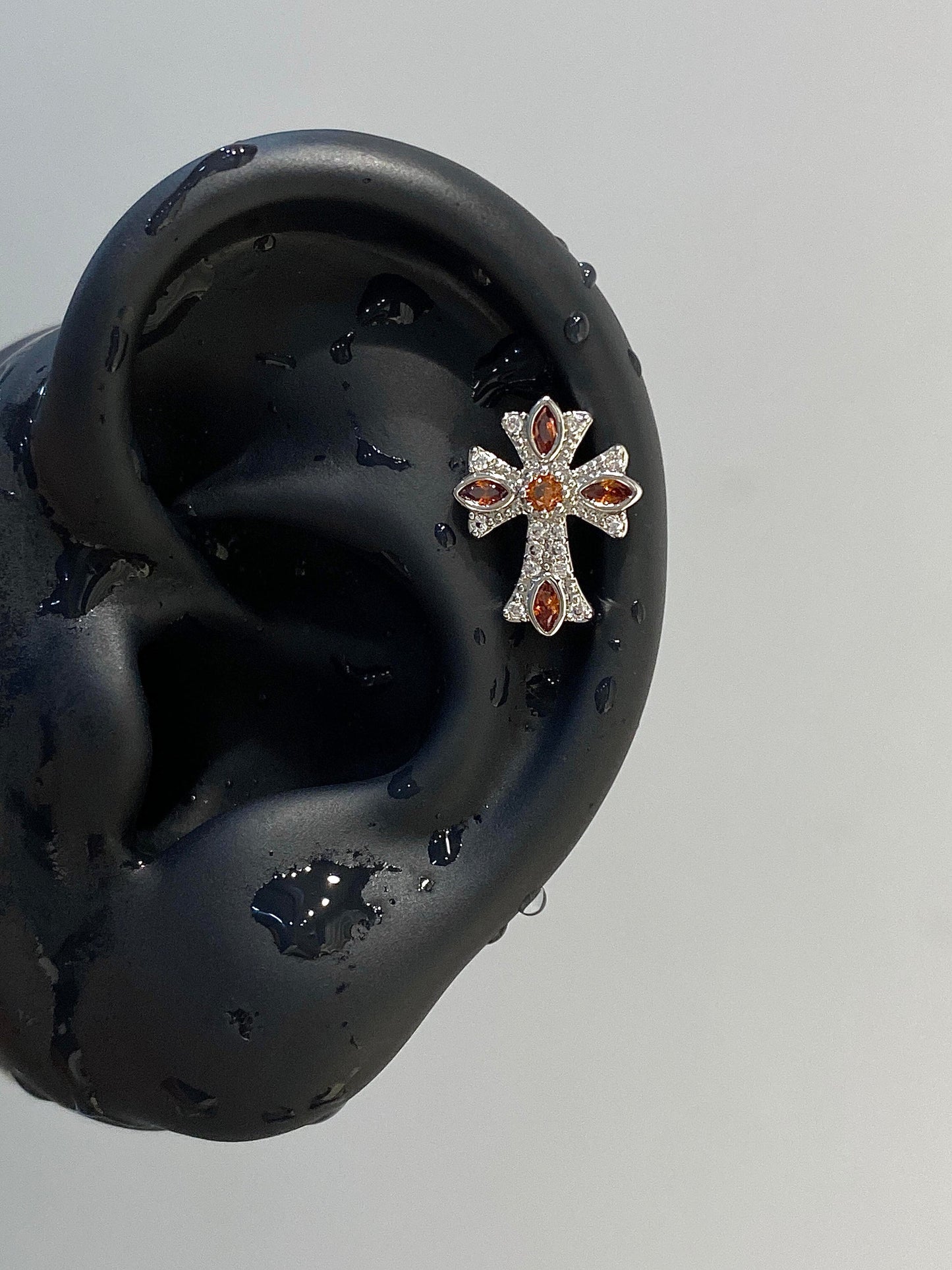 Ember Cross Helix Earrings