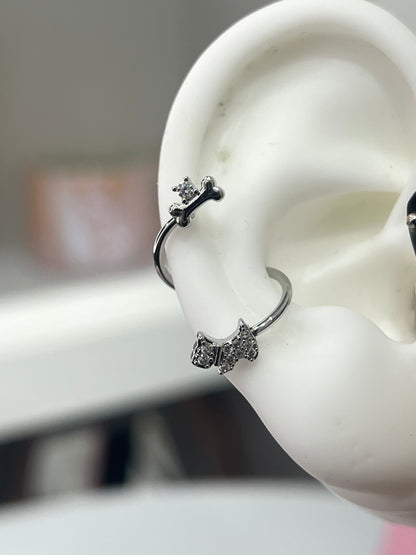 Dog Spiral Conch Earrings