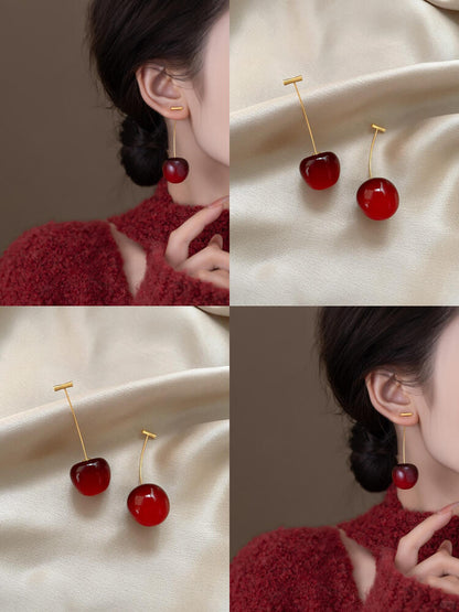 Cherry Drop Earrings