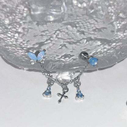 Butterfly Links Chain Earrings