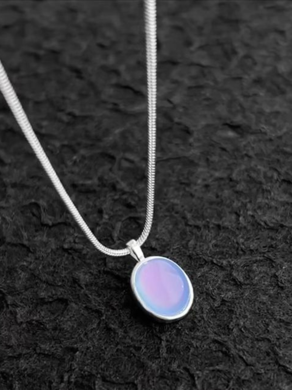Opalescent Aura Oval Necklace