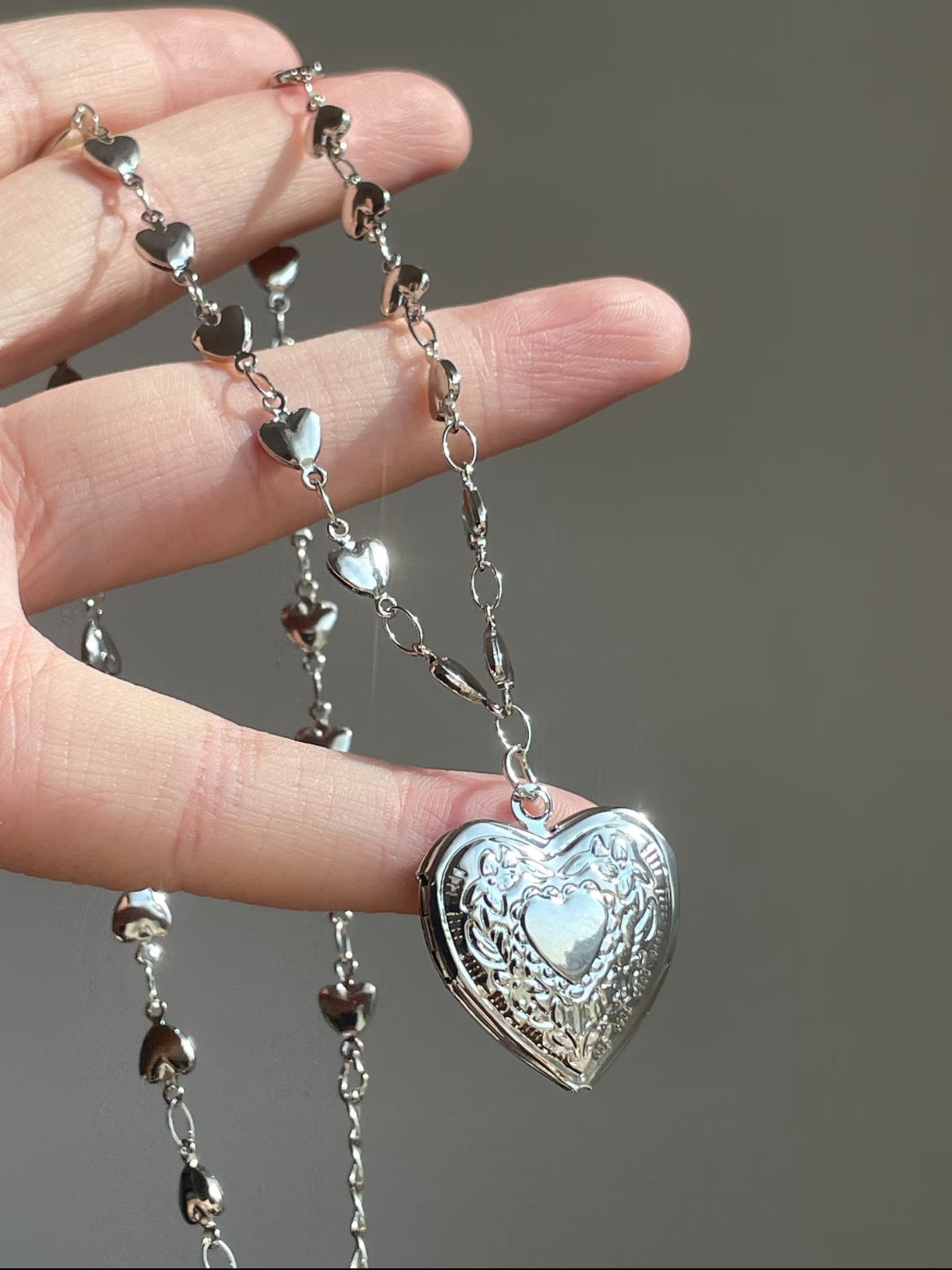 Lovebound Heart Locket Necklace