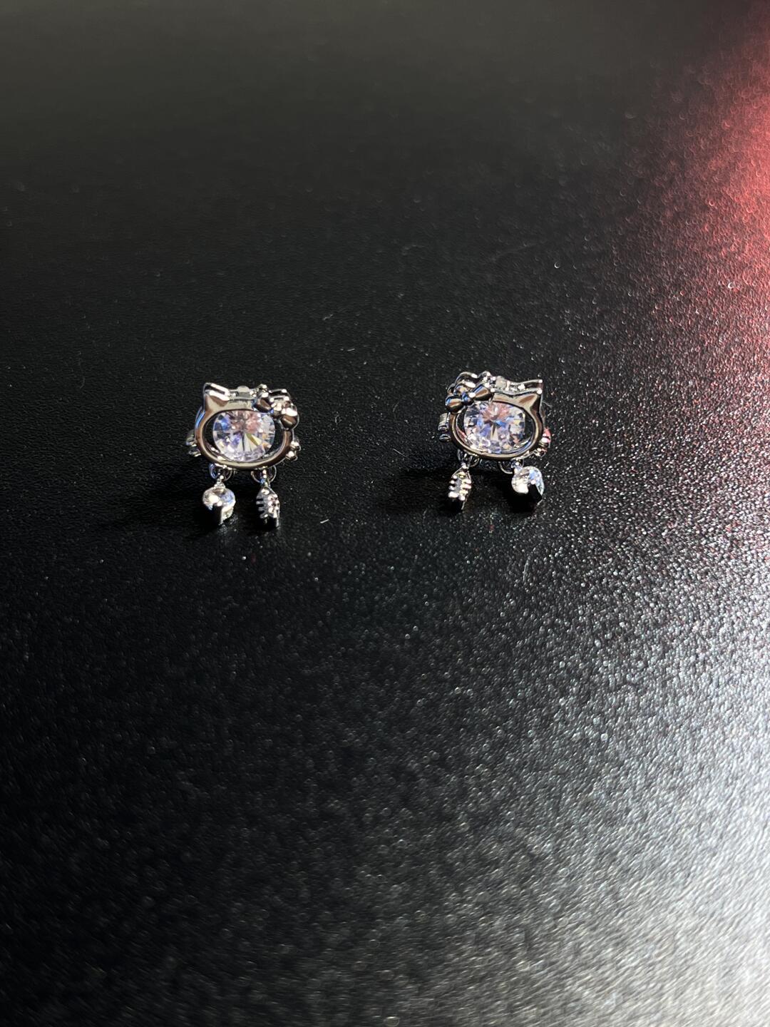 Baby Bow Kitty Earrings