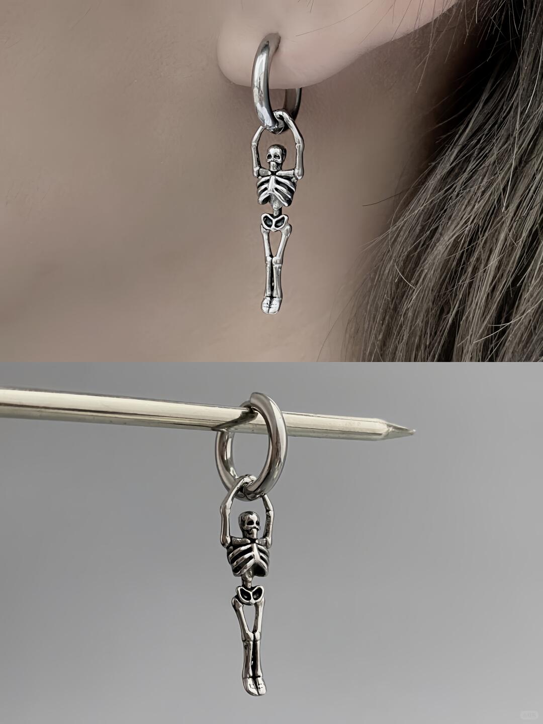 Dangling Skeleton Earrings