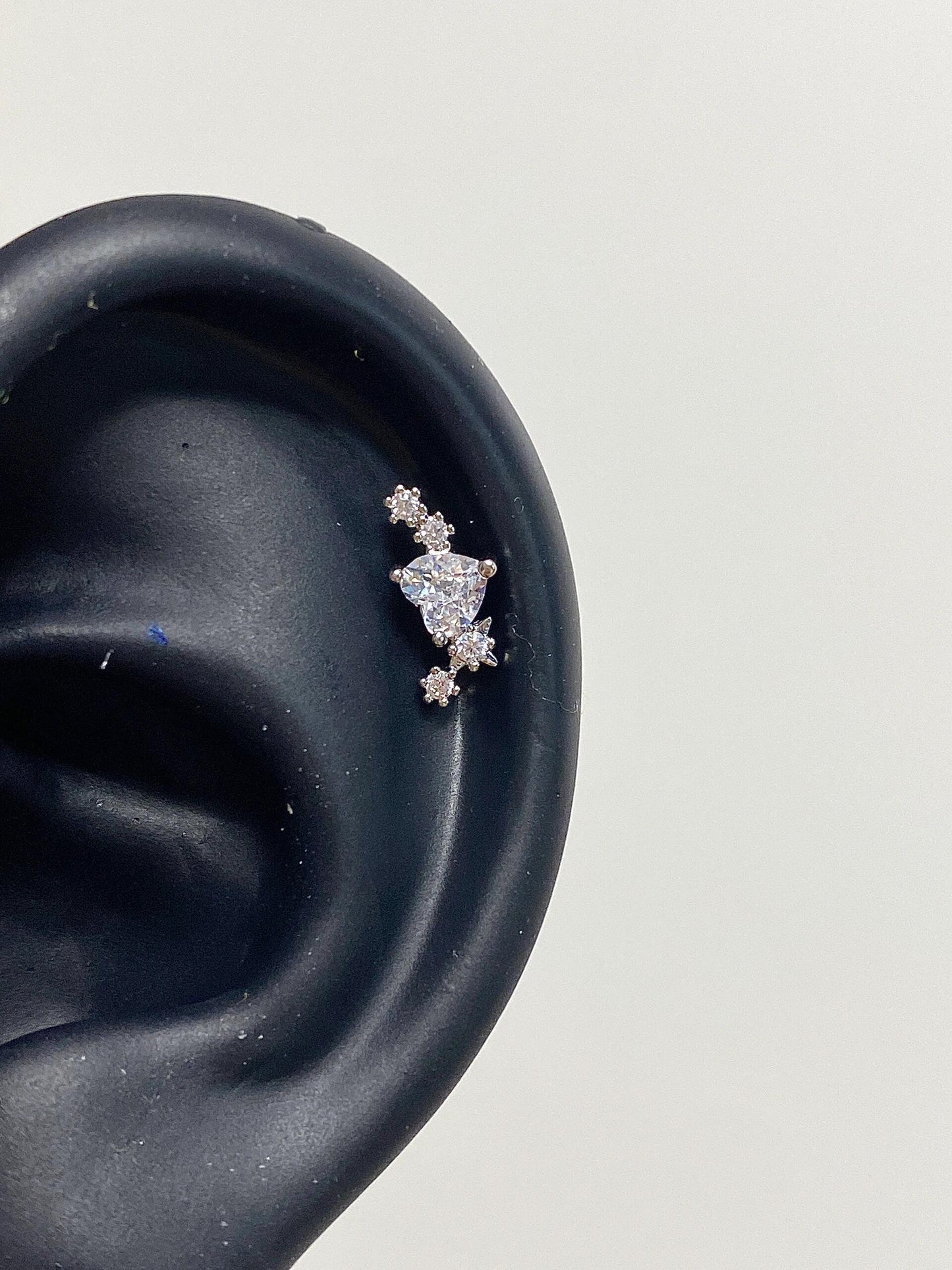 Heart Trail Helix Earrings