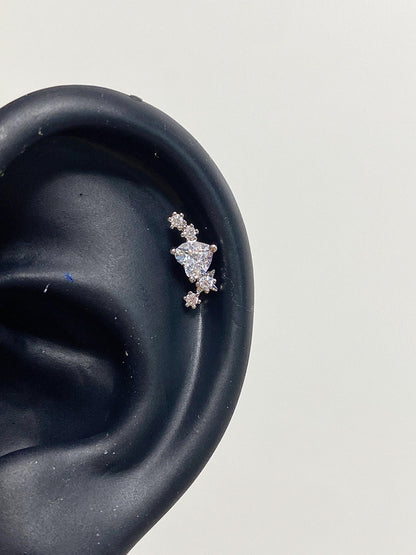 Heart Trail Helix Earrings