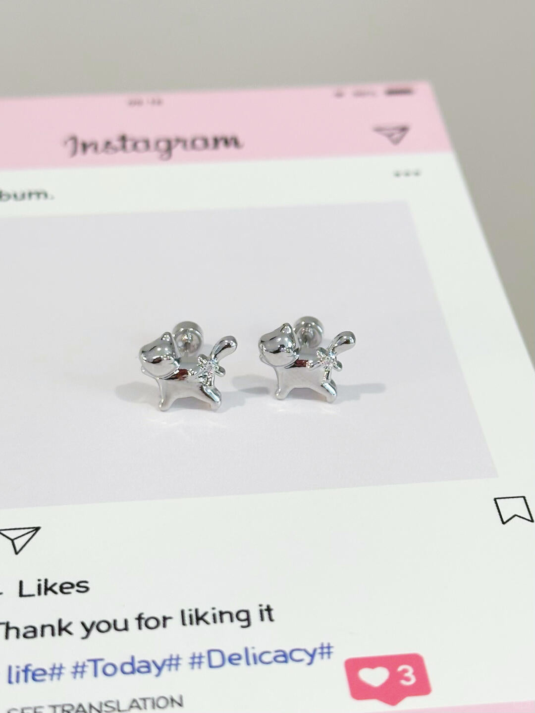 Cosmic Kitty Helix Earrings