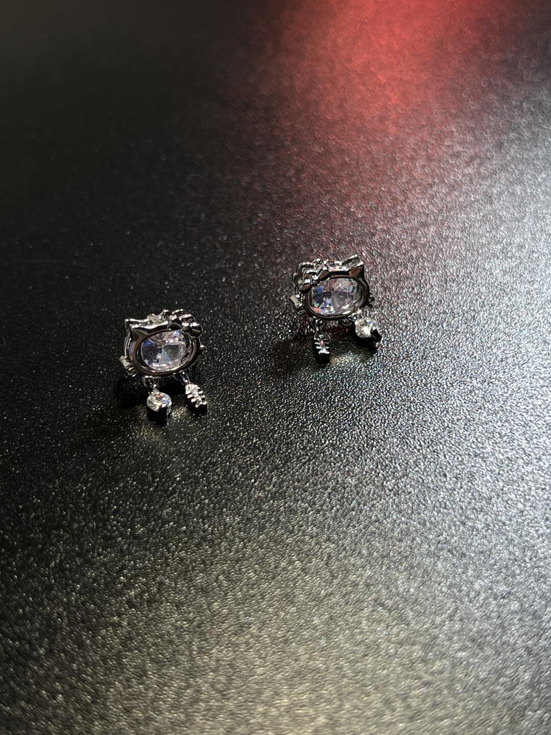 Baby Bow Kitty Earrings