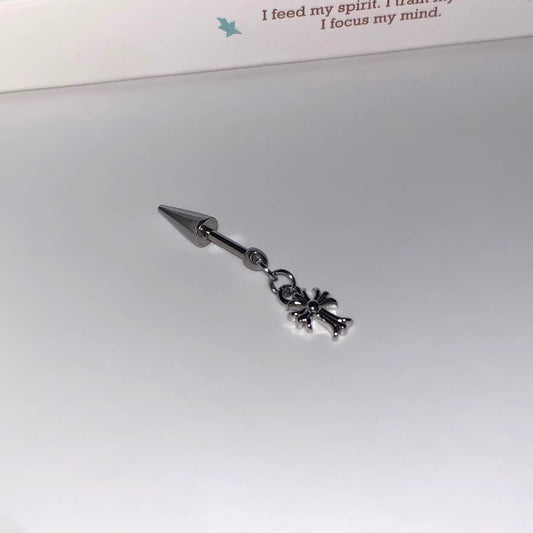 Nocturne Cross Vertical Helix Earrings