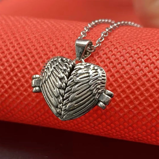 Angel Wings Heart Necklace