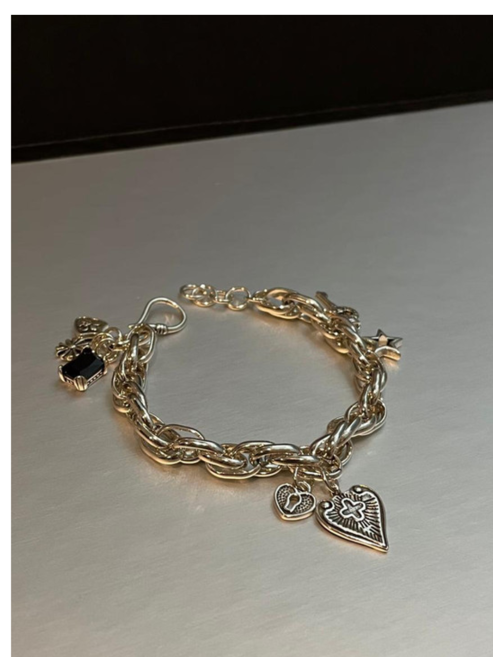 Olive Green Gemstone Cluster Bolo Bracelet