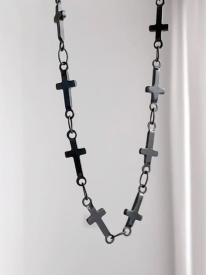 Dark Link Cross Choker Necklace