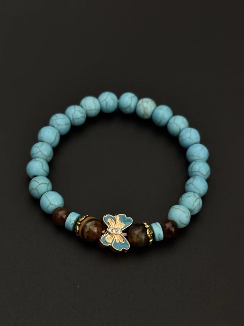 Spiritual Balance Stone Butterfly Bracelet