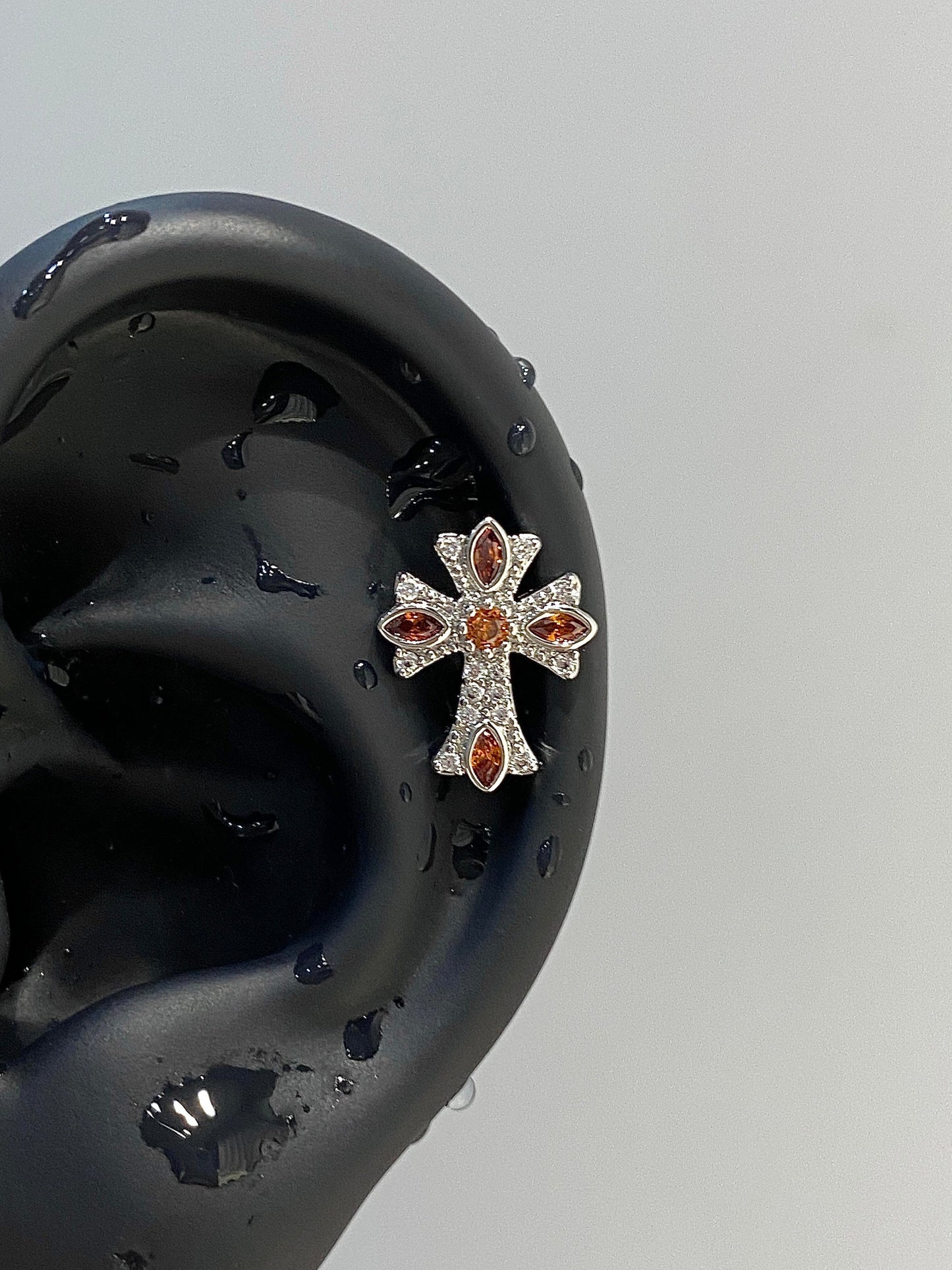 Ember Cross Helix Earrings