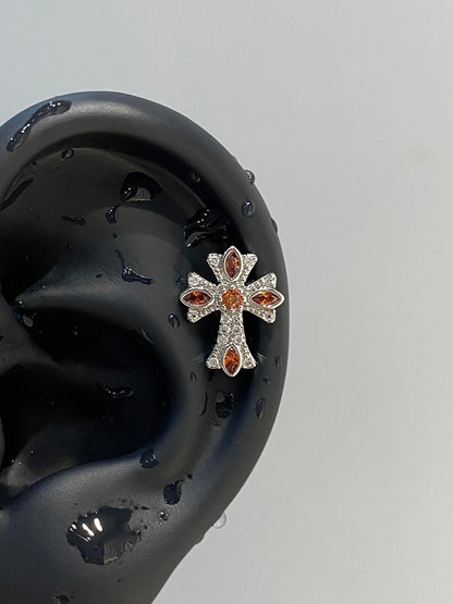 Ember Cross Helix Earrings