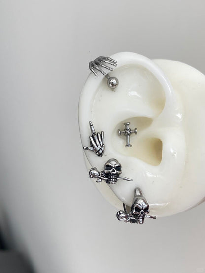 Bone Rebellion Earring Stack