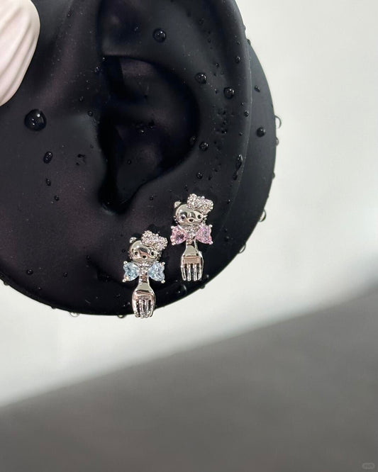 H Kitty Fork Earrings