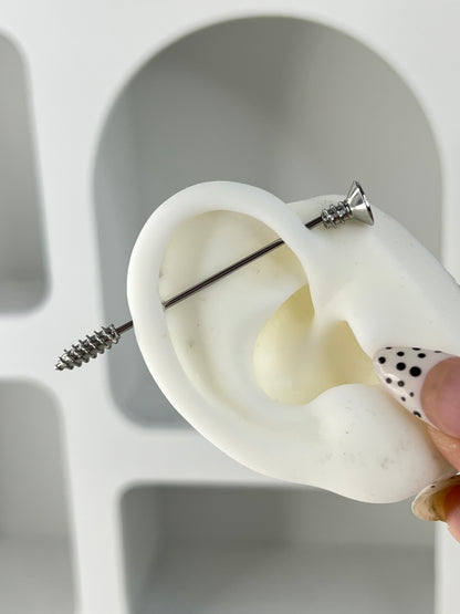 Screw Industrial Earrings